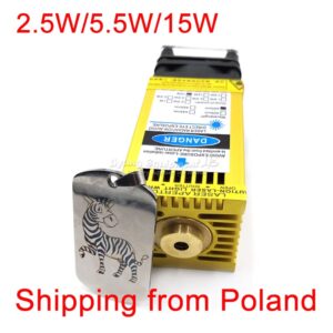 laser module 2500MW 5500MW 15000MW TTL PMW mix control 405NM 450NM blue purple laser with goggles wires for CNC 3018 pro