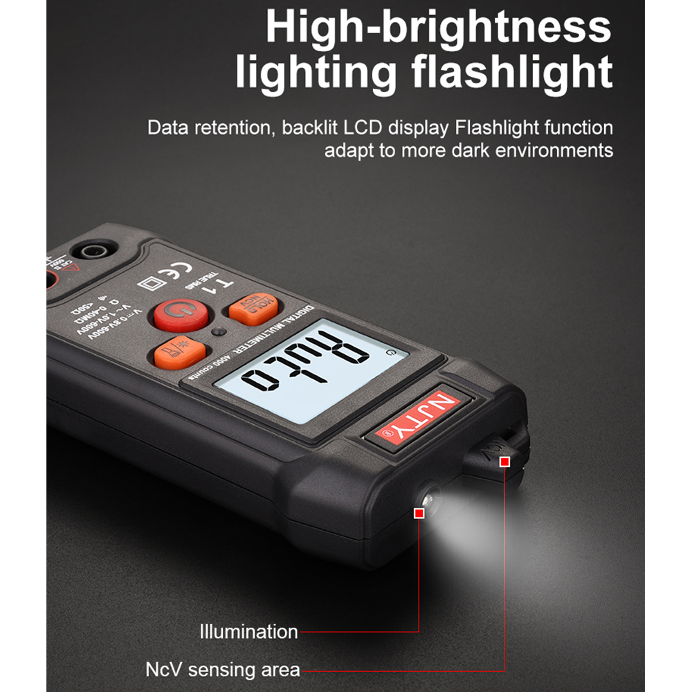 Electric Multimeter T1 Pocket Smart Mini Multimeter Digital Automotive Tester TrueRMS NCV 600VAC DC Voltage Tester Portable - Image 4