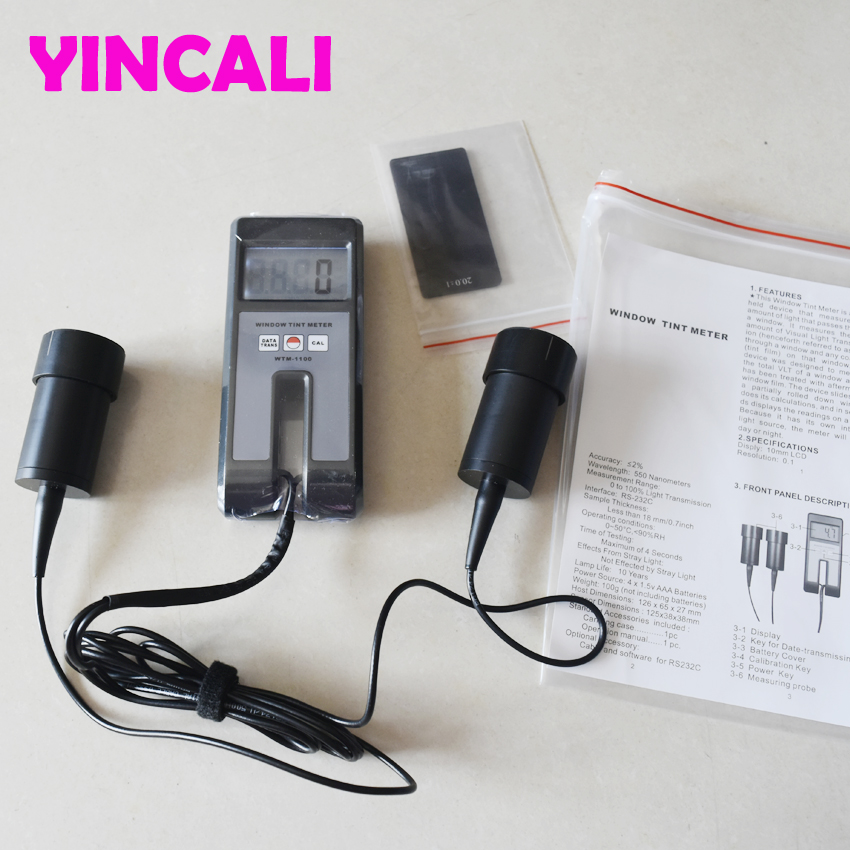 Fast Shipping Window Tint Meter Tester WTM-1100 High Resolution Window Tint Film Meter Transmission Meter LCD 0-100% Range - Image 2