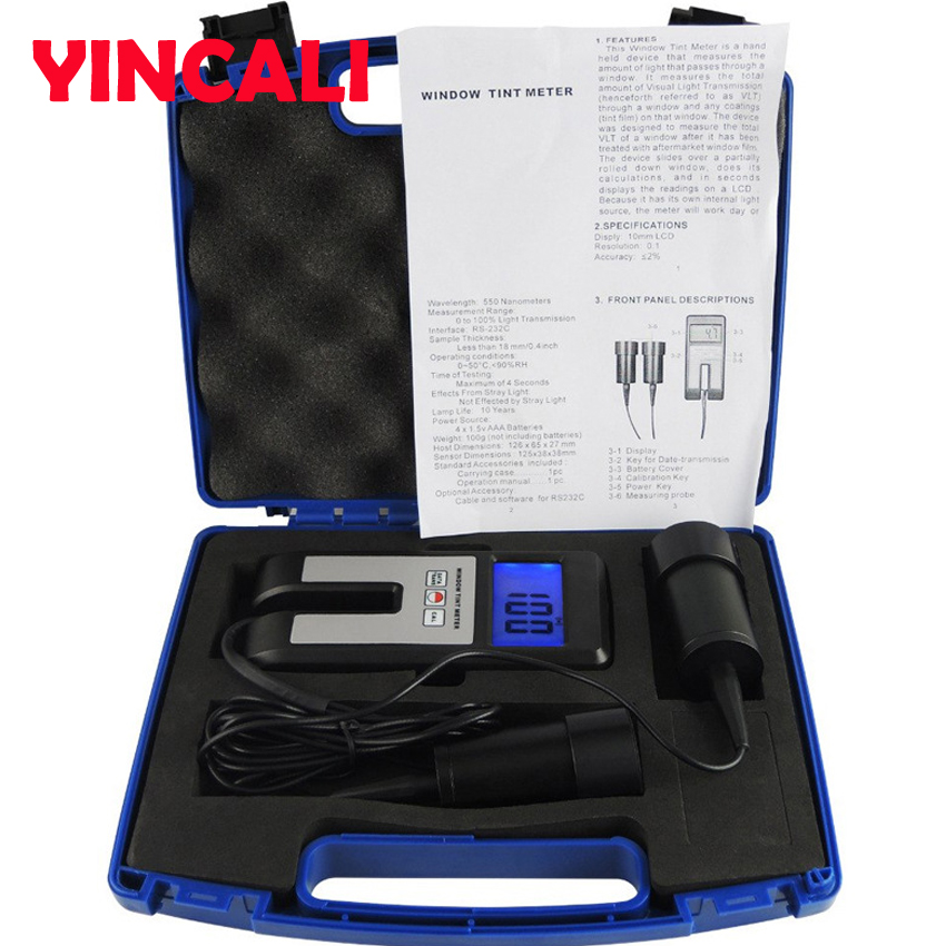 Fast Shipping Window Tint Meter Tester WTM-1100 High Resolution Window Tint Film Meter Transmission Meter LCD 0-100% Range - Image 6