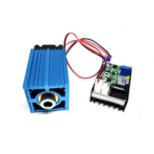 Focusable 1400mw 462nm 1.4W Blue Laser Diode Dot Module LD NDB7675 with cooling fan & 12V Adapter
