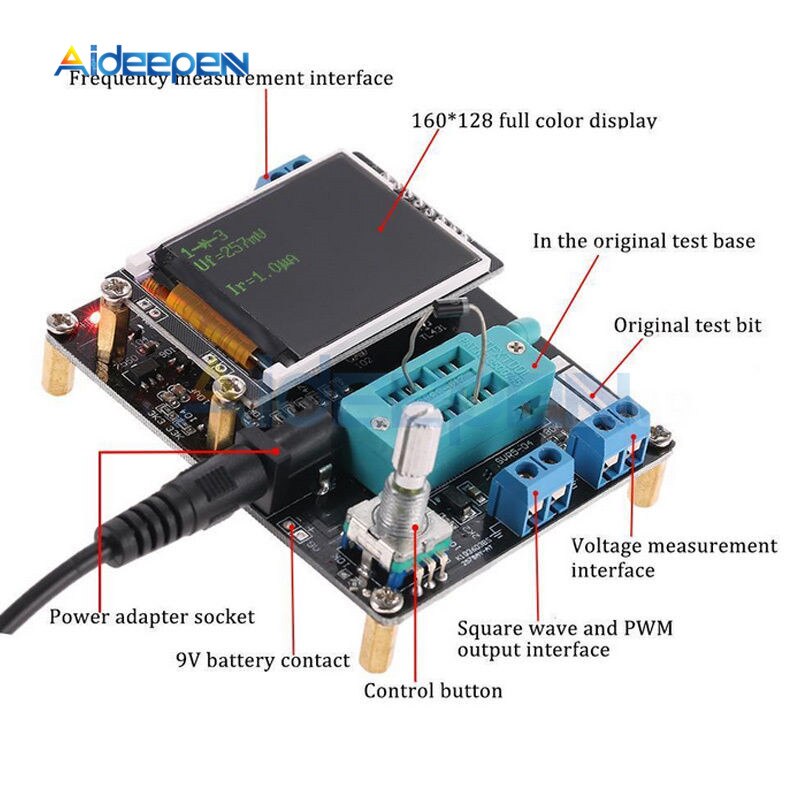 GM328A LCD Transistor Tester Case English/Russian Diode Capacitance ESR Voltage Frequency Meter PWM Square Wave Signal Generator