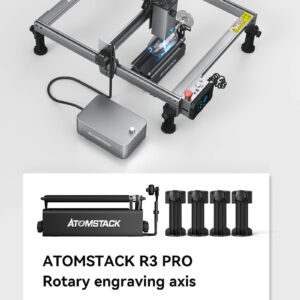 ATOMSTACK X20 Pro 130W Quad-Core Diode Laser Engraving Machine +Air Assist Pump+ Rotary Roller For Cylinders Bottle Shaker Glass