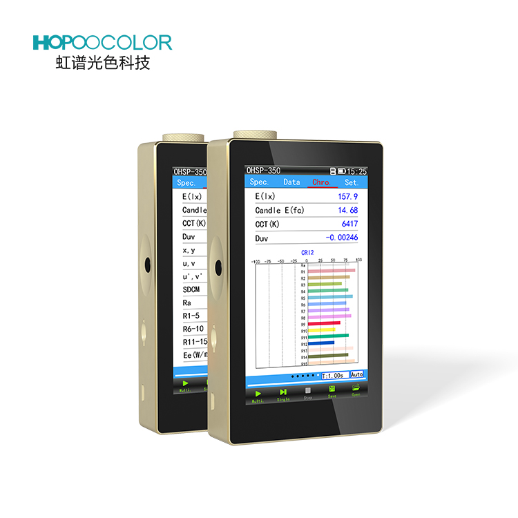 Hot Handheld spectral illuminance analyzer blue light tester spectrometer red and blue ray irradiance meter - Image 2
