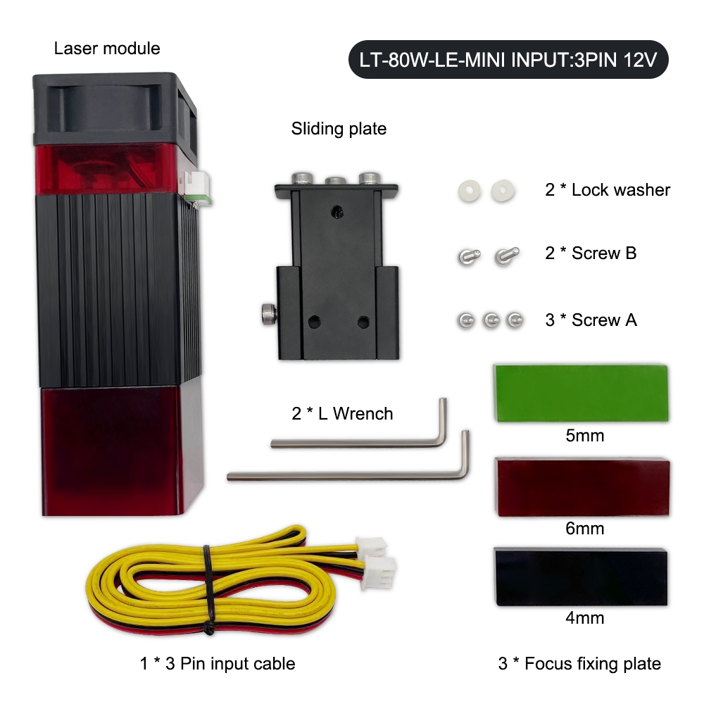 LASER TREE 80W/40W/30W/20W/7W Laser Head For Engraver Wood Cutting CNC DIY Laser Tool Blue Light Laser Module - Image 2