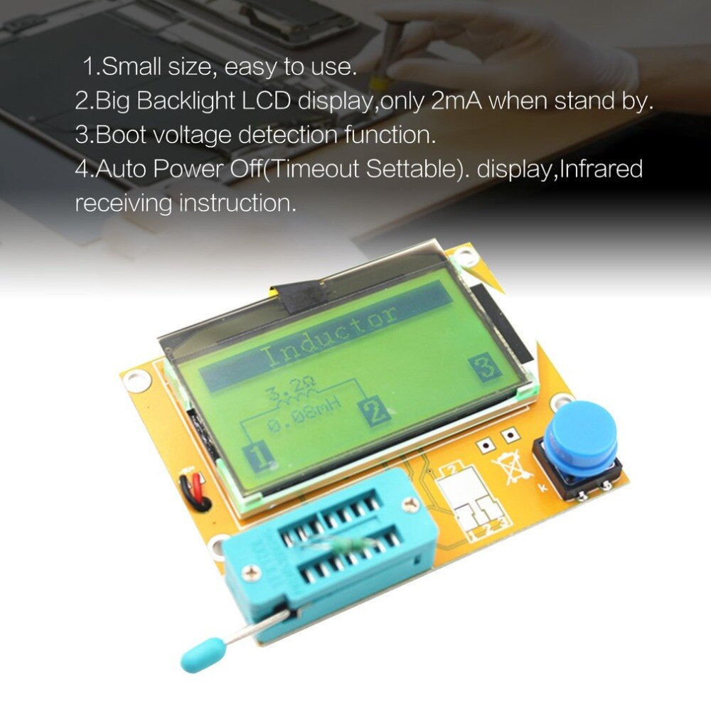 LCR-T4 LCD Digital Transistor Tester Meter Backlight Diode Triode Capacitance ESR Meter For MOSFET/JFET/PNP/NPN L/C/R 1 - Image 3
