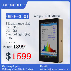 Lux spectrometer OHSP-350I rs485 spectrometer for Led Light Test meter Color temperature meter Color rendering index
