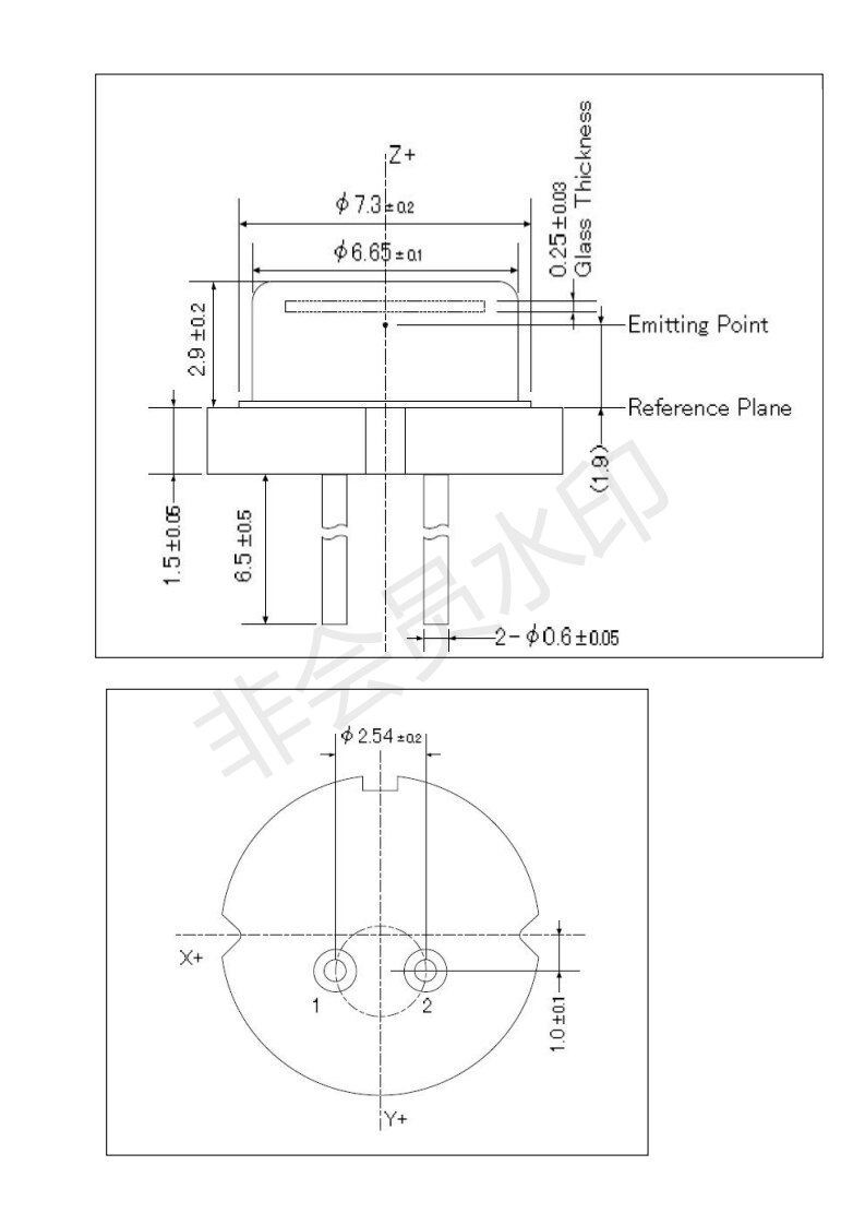 NICHIA NDB7K75 / NDB7K75T φ9mm Blue 450nm 3.5W Laser Diode LD (Pulse 5W) Tin-pin - Image 6