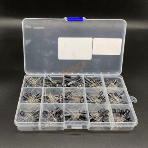 Newest High Quality 15values 200pcs Electrolytic Capacitor Organization Storage 0.1-220uF Capacitors Assortment Box Kit
