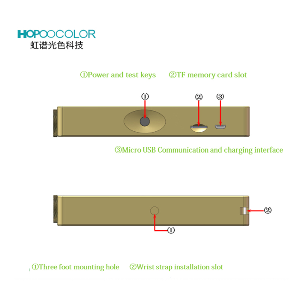 OHSP350 Handheld spectrometer CCT(Kalvin) CRI Lux Spectrum test Chinese Supplier - Image 4
