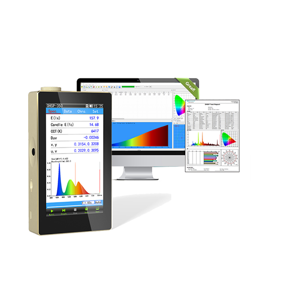OHSP350F 380-780nm Portable Spectrometer Flicker Tester Flicker Percent(%) - Image 2