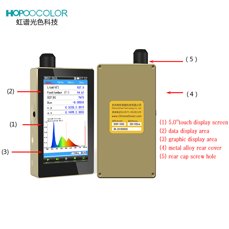 OHSP350L Luminance Meter Cd/m2 nits Spectrometer Foot Lambert Nit - Image 5