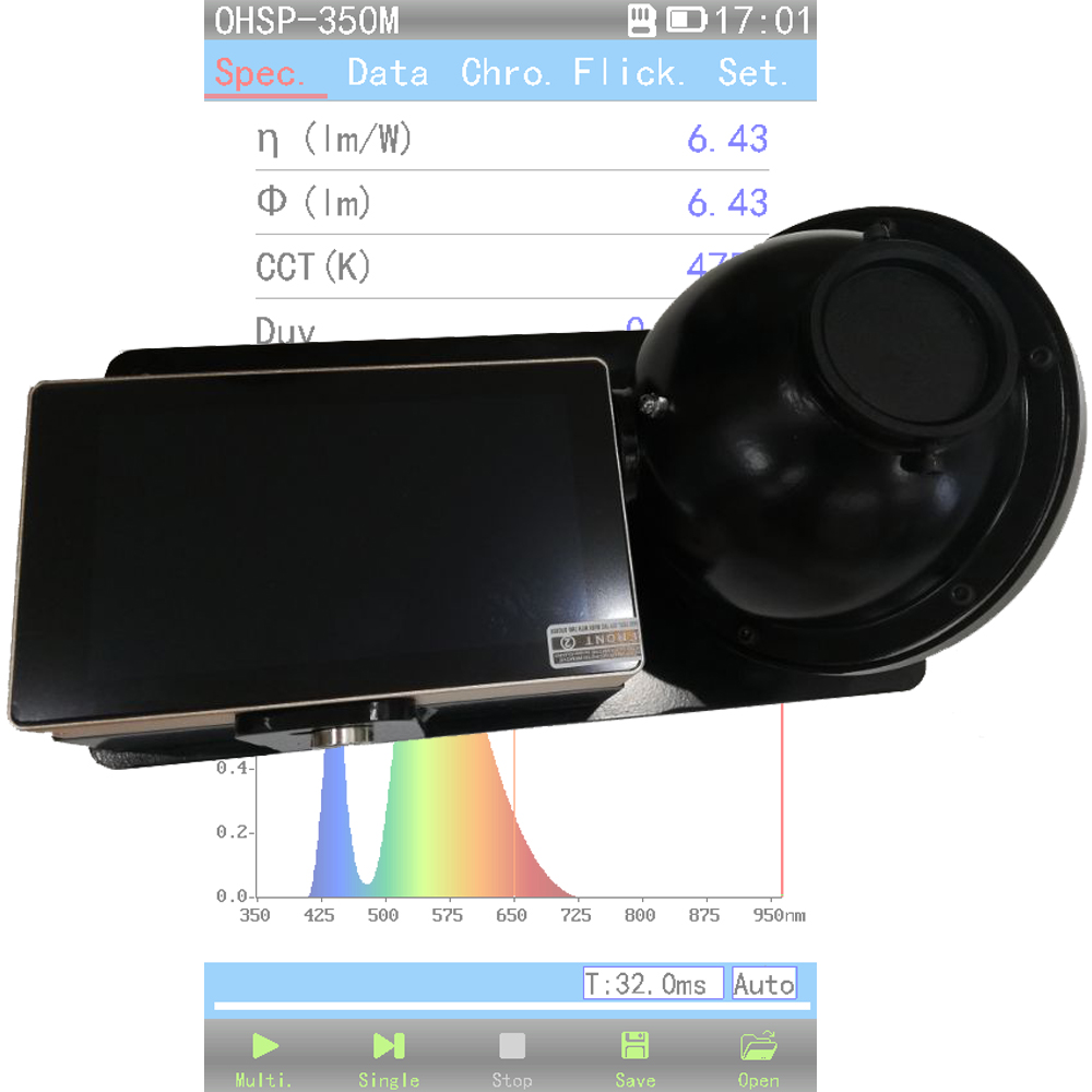 OHSP350M Portable Spectrometer with integrating sphere system Lumen Test - Image 2