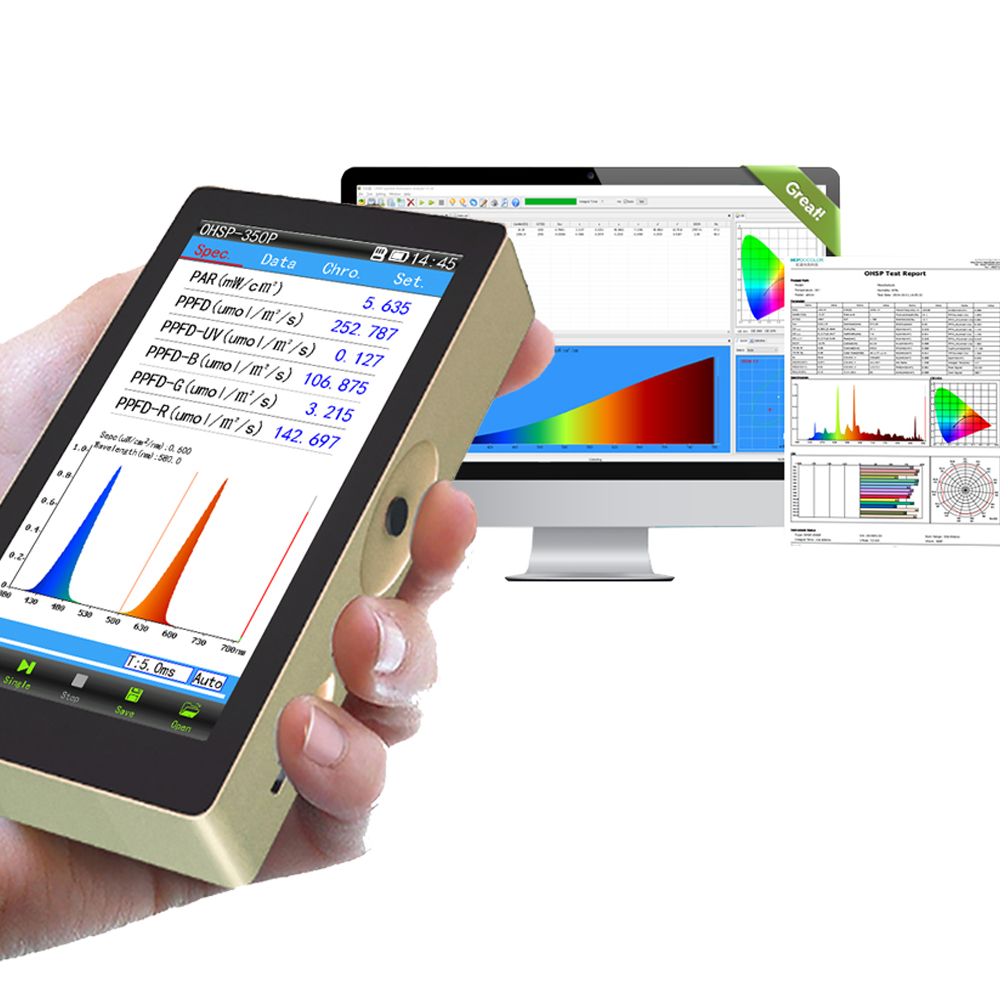 OHSP350P Spectrometer PPFD PAR Meter for Agriculture Plant Hopoocolor - Image 2