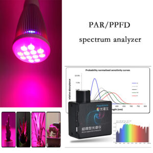 PAR Meter PPFD Meter PAR PPFD Meter Sensor Handheld Spectrometer HOPOOCOLOR HPCS300P Light Spectrum Analyzer For Plant Lighting