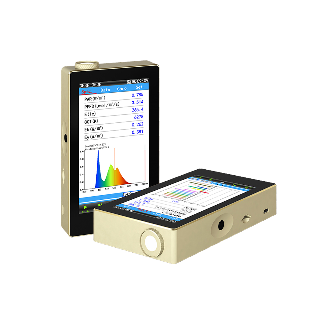 PAR Meter (mW/cm2) PPFD Meter (Umol/m2/s) Plant Lighting Analyzer OHSP350P Led Spectrometer Grow Light Tester - Image 5