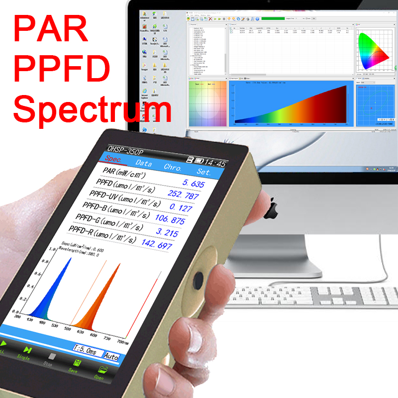 Quantum par meter 350-800nm OHSP350P Handheld Spectrometer light spectrometer par meter light