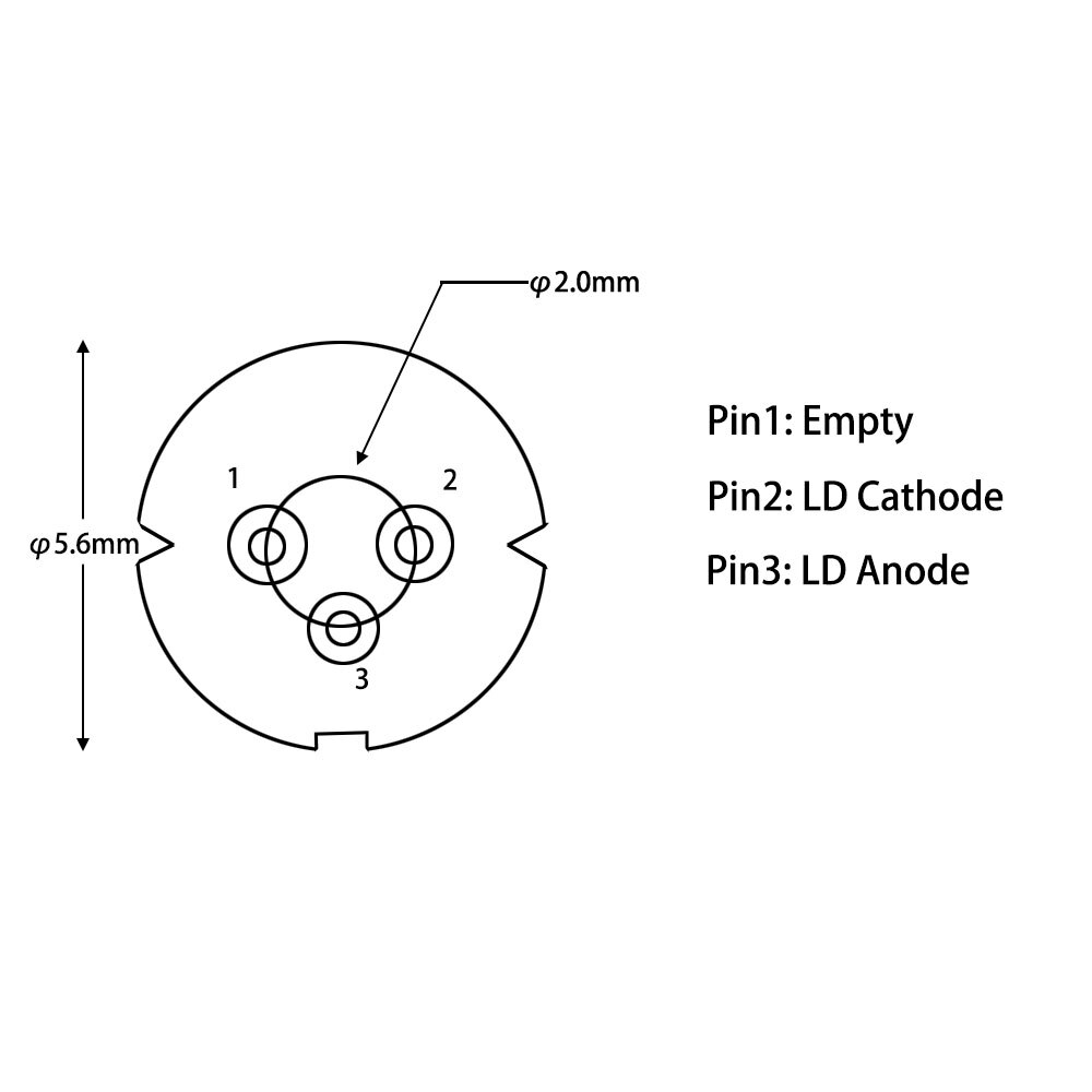 ROHM φ5.6mm Red 650nm 658nm 660nm 5mW 7mW 10mW Laser Diode (No Glass Window) Low Power - Image 5