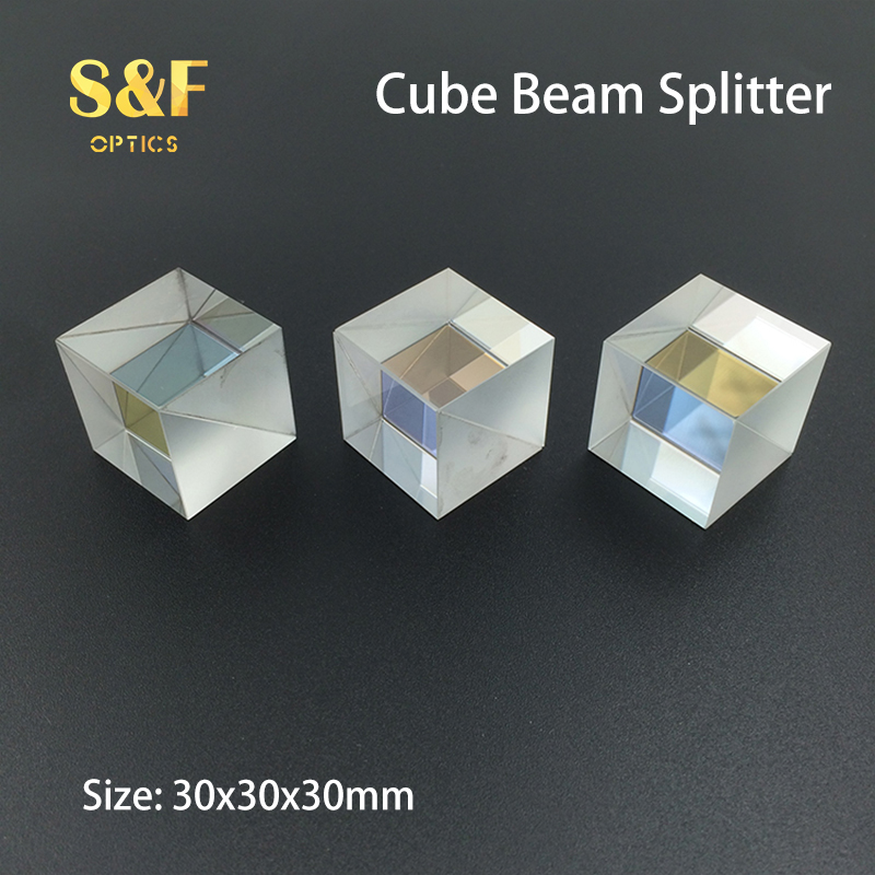30x30mm Optical Glass Cube Dichroic Dispersion Beam Splitter Prism for Spectrometer Experiment Prisma - Image 2