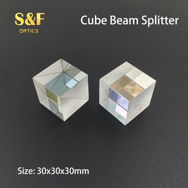 30x30mm Optical Glass Cube Dichroic Dispersion Beam Splitter Prism for Spectrometer Experiment Prisma - Image 4