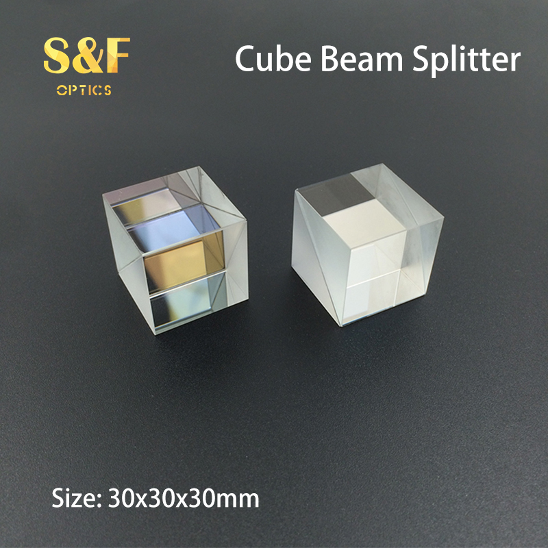 30x30mm Optical Glass Cube Dichroic Dispersion Beam Splitter Prism for Spectrometer Experiment Prisma