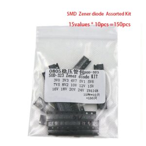 SOD-323 0805 0.25W SMD Zener diode Assorted Kit 15values * 10pcs =150pcs