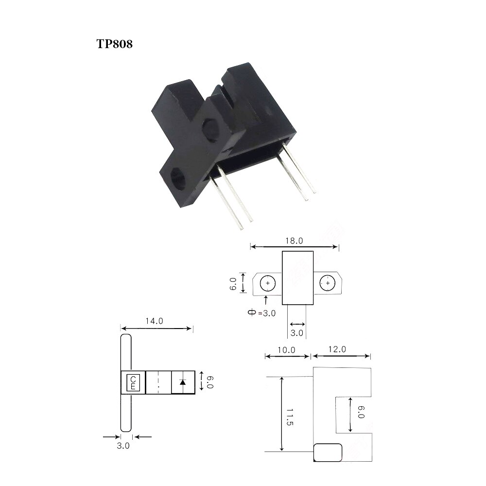 Taidacent 10 Pcs Direct / Beam Optex Photoelectric Sensor Slot Type Infrared Photoelectric Sensor Photodiode Optocoupler Switch - Image 5