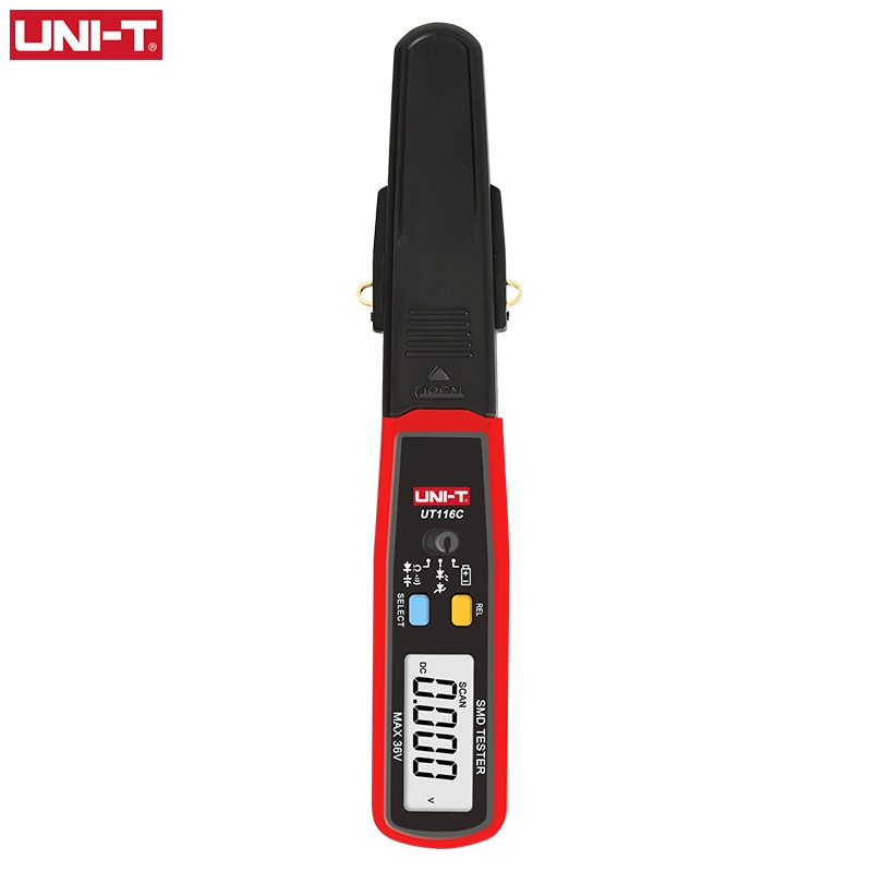 UNI-T UT116C SMD Tester 36V Voltage Battery Measurement Rotable Tweezer LED Diode Multimeter Resistor Capacitor Tester - Image 4