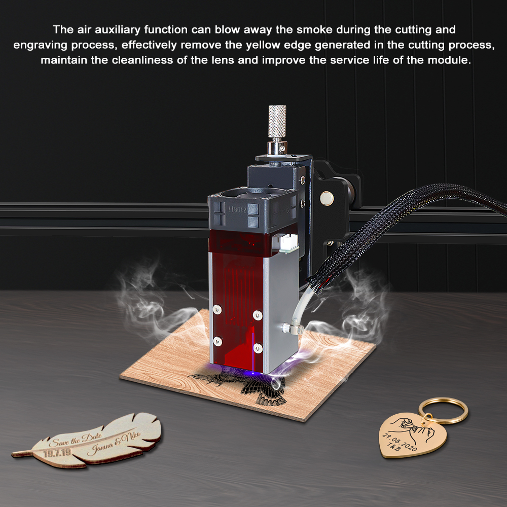 Wireless Laser Engraver Cutter Wood Cutting Engraving Machine Router ZBAITU 81X46CM 80W Air Assisted Laser Module - Image 3
